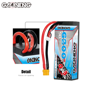 GNB GAONENG 6200MAH 3S 11.1V 90C 180C XT60 RC LiPo <b>Battery</b> 1:10 1:8 Scale RC Car Hard Case <b>Cabled</b> - Product Image 4