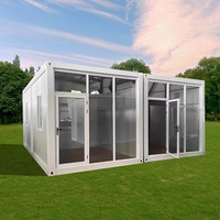 Casa Contenedor Modular Comercial Personalizada con Certificación CE, Estructura de Acero Ligero, Resistente al Fuego y al Viento, para Oficinas, Hoteles