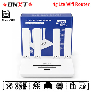 Router DNXT 4G LTE Cat4, router wifi 6 de 2.4GHz, antena plegable, router 4G LTE de 300Mbps, WPS, router 4G con ranura para tarjeta SIM, para uso laboral. - Product Image 1