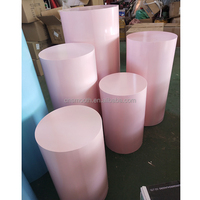Offre Spéciale : Ensemble de Présentoirs Cylindriques Blancs pour Gâteaux de Mariage – Socles Décoratifs pour Table de Desserts Événementielle