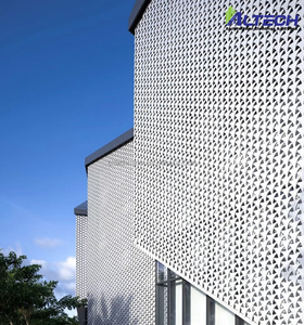 Tùy Chỉnh Dệt Đục Nhôm Bảng Điều Khiển Tường Rắn Bên Ngoài Rèm Trang Trí Cho Sử Dụng Ngoài Trời - Product Image 2