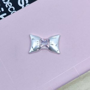 Casing ponsel sampah Bling mewah logam ornamen dekorasi Logo merek desainer dengan berlian imitasi Aksesori kerajinan DIY 0004 - Product Image 3