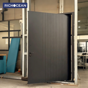 Puertas <span class=keywords><strong>de</strong></span> Seguridad Antirrobo <span class=keywords><strong>de</strong></span> Entrada Principal, Fabricadas a Medida por RICHOCEAN, Puertas Exteriores Pivotantes <span class=keywords><strong>de</strong></span> Aluminio para Villa - Product Image 3