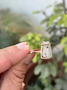 925 Sterling Silver Handmade Raw Moonstone <b>Ring</b> Sterling Silver Birthstone Jewelry Gift for Her - Product Image 2