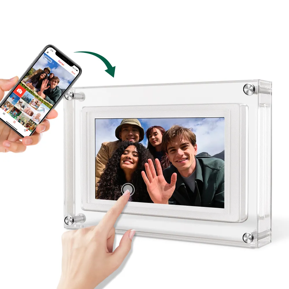 AMABOO5インチWiFiアクリルデジタルフォトフレーム卸売アートフレーム高品質ビデオ再生フレーム