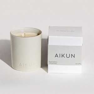 Bougie parfumée AIKUN OEM artisanale à combustion propre et faible émission de fumée, longue durée, en cire de soja de luxe, dans un bocal en verre, idéale pour les mariages - Product Image 1