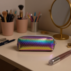 MNJ Holographic Pencil Case 12Pcs Rainbow Iridescent Cosmetic Bag For Makeup Storage - Product Image 3