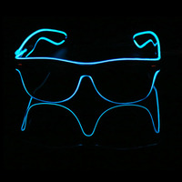 Lunettes de soleil couleur avec fil El LED et clignotant, d'animation musical, grands événements, manga,