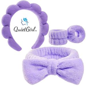 Vente chaude calme fille haute qualité éponge Spa bandeaux pour laver le visage maquillage <span class=keywords><strong>et</strong></span> soins de la peau masque facial Logo personnalisé - Product Image 1
