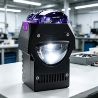 Projecteur Bi-LED Matrice Triple Lentille 1.5/1.8 Pouces 50W 12V 10000 Lumens, Module de Feu Stop Central Troisième, Phare OE SAW186