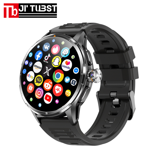H81 4G Global Smartwatch AMOLED Display Silica Gel Wireless Charger IP67 WiFi Control Compass Camera Android SIM Smartwatch
