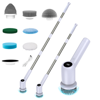 Épurateur électrique sans fil à long manche réglable détachable nouvelle brosse sans fil pour canapé sol maison-produit en plastique PP
