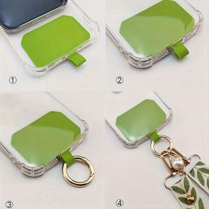 Cordon réglable en polyester anti-perte, large, en tissu, longue bandoulière croisée avec pendentif perle pour téléphone portable - Product Image 4