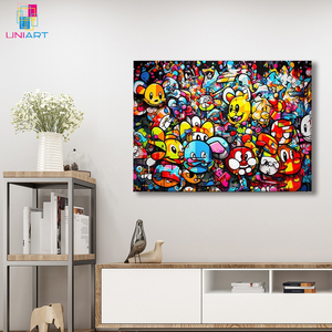 UNIART Alessio cacciatora Poster di arte della tela e arte della parete stampa di immagini moderne camera da letto decorazioni Poster Banksy Graffiti Art - Product Image 4