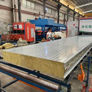 Огнеупорная изоляционная панель из минеральной ваты, Морозильная Звукоизоляционная металлическая стеновая панель - Product Image 5