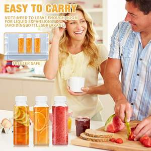 Chai nước ép nhựa <span class=keywords><strong>PET</strong></span> <span class=keywords><strong>500ml</strong></span> 1000ml in logo tùy chỉnh hoặc làm nhãn dán nắp kèm cọ - Product Image 6