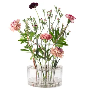 Стеклянная одноцветная Цветочная ваза, Цветочная композиция для украшения, организация цветов, Цветочная композиция для свадьбы