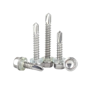 Tornillo Autoperforante de Cabeza Hexagonal de Acero Inoxidable SS316 SS304 A2-70, Rosca Completa, Impermeable, para Techos, con Arandela EPDM - Product Image 1