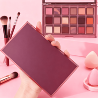 Palette de fards à paupières nacrés 18 couleurs haute pigmentation en poudre fine, marque privée, pour maquillage quotidien et de soirée pour femmes