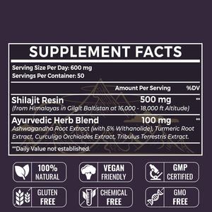 שילאג 'ט שרף טבעי 100% אורגני שילאג' ט טבעי שילאג 'ט תוספי תזונה לגברים/נשים - Product Image 5