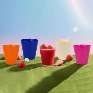 Gobelets réutilisables de 12 oz en plastique transparent de couleur unie pour smoothies, bubble tea, café, empilables, pour le camping et les plats à emporter - Product Image 2