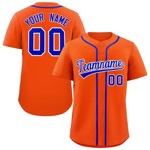 Personnalisation d'usine pas cher Sublimation 100% tissu polyester évacuation de la sueur maillot de baseball respirant - Product Image 2