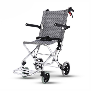 Silla de ruedas manual pequeña y ligera de aluminio plegable - Product Image 2