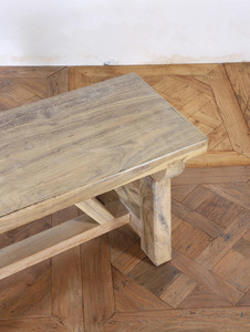 Banco de Madera Maciza Personalizado, Mueble Moderno para Interiores, para Comedor, Entrada, Sala de Estar, con Vetas de Madera Natural - Product Image 5
