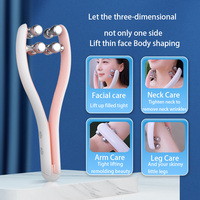 Appareil de massage à rouleaux 3D portable Fonction musicale pour le visage amincissant le double menton Outil de beauté (alimenté par USB)