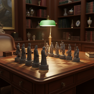 مخصص تصميم ثلاثي الأبعاد للشطرنج فقط أبيض كروسادر المملكة المسيحية مقابل رمادي أسود الإمبراطورية العثمانية قطع الشطرنج مجموعة الشطرنج - Product Image 6