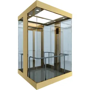 1000kg 13 Persons Full Glass Sightseeing Passenger Elevator