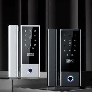 AIENDI Tuya Wi-Fi และระบบ Cloud Push พร้อมแป้นกดลายนิ้วมืออัตโนมัติ ระบบล็อคประตูกระจกแบบไร้กรอบ TTLock ระบบไบโอเมตริกซ์อัจฉริยะ AIENDI- - Product Image 4