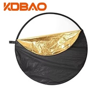 Kdbao Papan Reflektor Fotografi Nylon 30cm/60cm/80cm/110cm Panel Lampu Isi Ulang Portabel Dua-dalam-Satu untuk Selfie