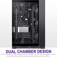 Boîtier PC F300 (2025) préinstallé avec 4 ventilateurs sans RGB, ATX Full Tower Gaming Acrylic Audio 270 panoramique en verre FOIFKIN (noir)