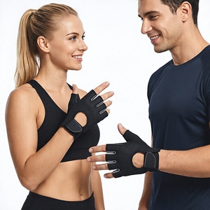 Gants de sport demi-doigts avec support de poignet, séchage rapide, en polyester et lycra, pour le printemps et l'été, coupe décontractée - Product Image 1