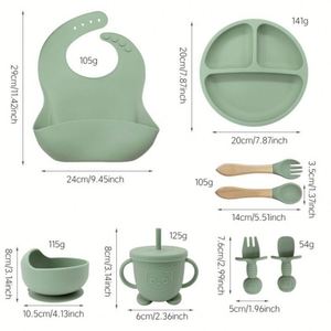 Juego de Platos de Silicona de Diseño Clásico con Forma de Corazón para Bebés, Vajilla Infantil para Madre e Hijo - Product Image 1