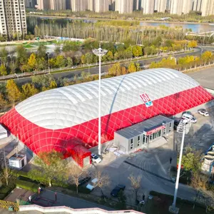 Pabrik Cina kustom balon udara besar struktur tenda kubah udara bangunan sepak bola luar ruangan