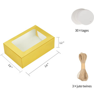 B581 nhỏ xà phòng bao bì hộp mini Kraft cửa sổ tự chế xà phòng Kẹo sô cô la bánh cookie bao bì Bìa hộp nhỏ - Product Image 6