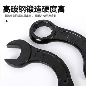 ประแจหกเหลี่ยมเหล็กกล้าคาร์บอนอุตสาหกรรม แบบเมตริก ปากเรียบ ด้ามโค้ง แข็งแรงทนทาน ชุบเคลือบด้วยไฟฟ้า สำหรับงานต๊าปเกลียว - Product Image 4