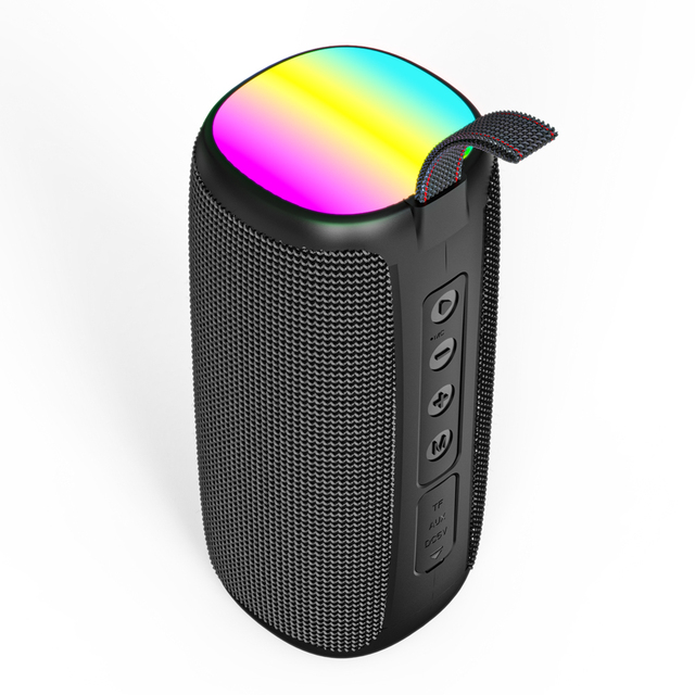 V5.3 IPX4 Waterproof 8W*2 Stereo Bluetooth Speaker 1500mAh Rechargeable LED RGB Mini Display Loudspeaker AUX USB TF Voice Call