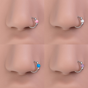 Anneaux de piercing en titane F136 <span class=keywords><strong>pour</strong></span> oreille, nez et <span class=keywords><strong>cartilage</strong></span>, 1,0 x 8 mm, vente en gros d'usine - Product Image 2