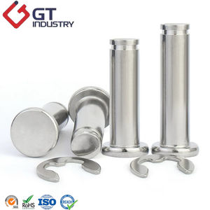 Goupilles à tête plate fendue en acier inoxydable 304 316 A2 <span class=keywords><strong>A4</strong></span>, goupilles cylindriques avec clip en E, goupilles à double tête à fourche - Product Image 3