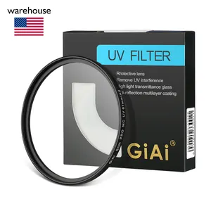 GiAi Filter UV Kamera 72Mm Ramping, Filter Lensa UV Banyak Lapisan untuk Kamera Dslr