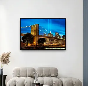 Hot Selling dekorative Brooklyn Bridge LED Lichter Kunst Malerei zum Verkauf andere Wohnkultur leuchten LED Leinwand Malerei