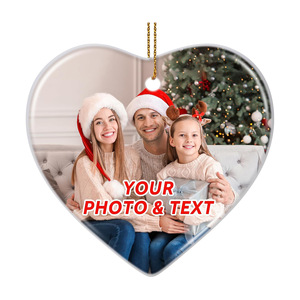 จี้เซรามิกตกแต่งรูปภาพตามสั่ง Uionen รูปทรงกลมและรูปหัวใจ ของที่ระลึกสำหรับคู่รัก - Product Image 4