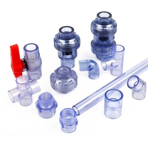 Accesorios para Sistemas de Agua de Acuarios, Conectores de Tubería de UPVC Transparentes Azules, Válvula de Bola, Conexiones Rápidas - Product Image 6