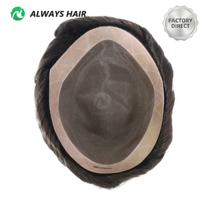 Parrucchino Maschile Durevole con Base in Mono Fine, Densità 130%, Capelli Umani Indiani, Marrone Scuro, 9 Misure - Product Image 1