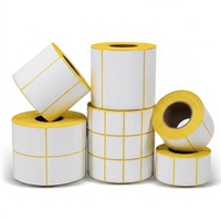 ECO 55X25x1000 Hojas de Película Adhesiva de Transferencia Térmica para Etiquetas, Fondo Amarillo, Fondo Blanco, Fondo Azul