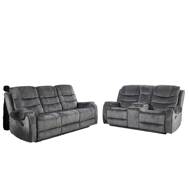 Frank Modern Ergonomic Smart Reclining Sofa Set with Sponge-Filled Air Leather Tufted USB Type C Charging Storage for Hotel Use