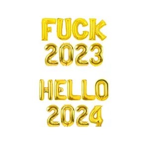 Набор воздушных шаров «Привет 2024», 16 дюймов 2023 новогодних праздничных принадлежностей, набор украшений из фольги